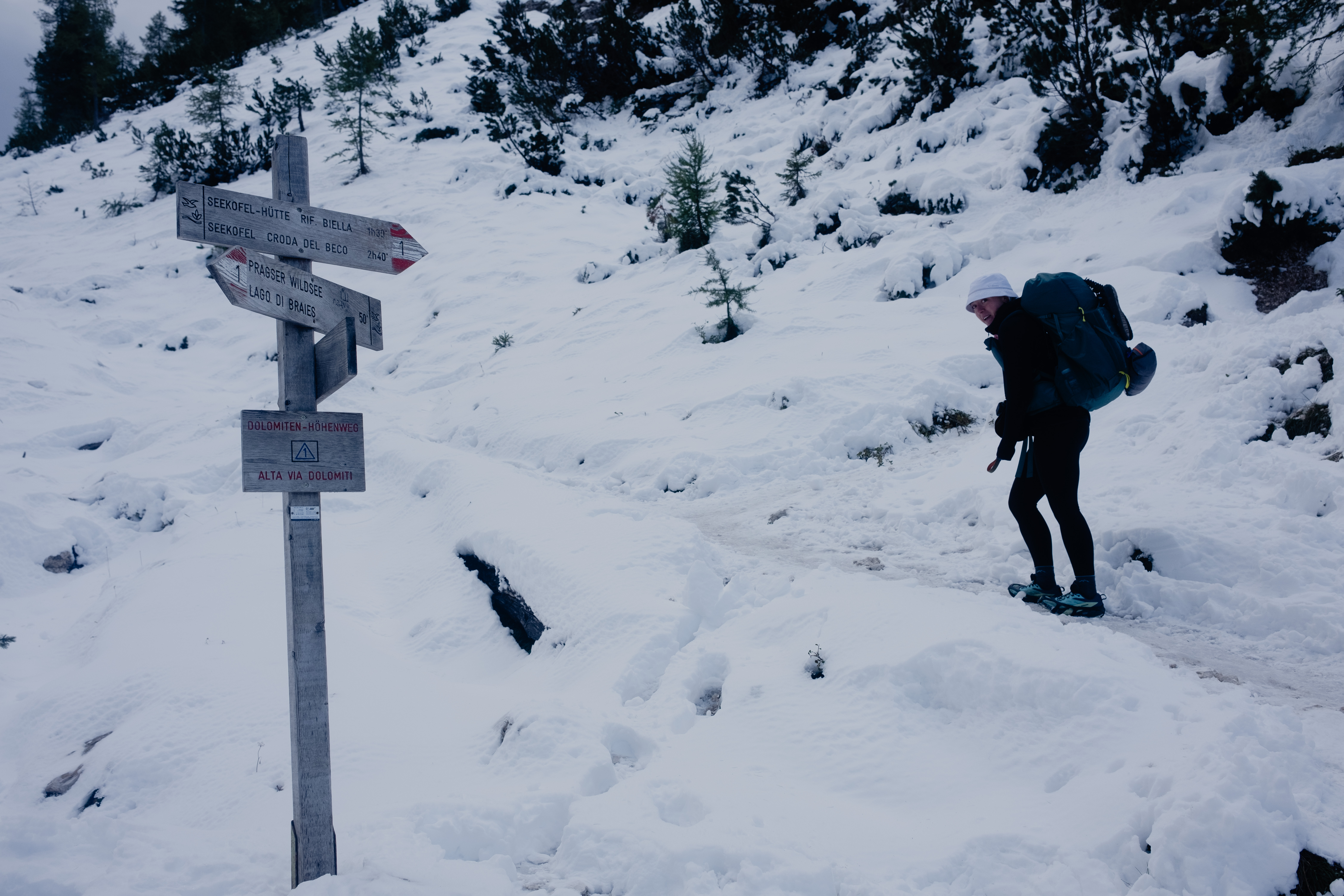 Rifugio Biella in the distance