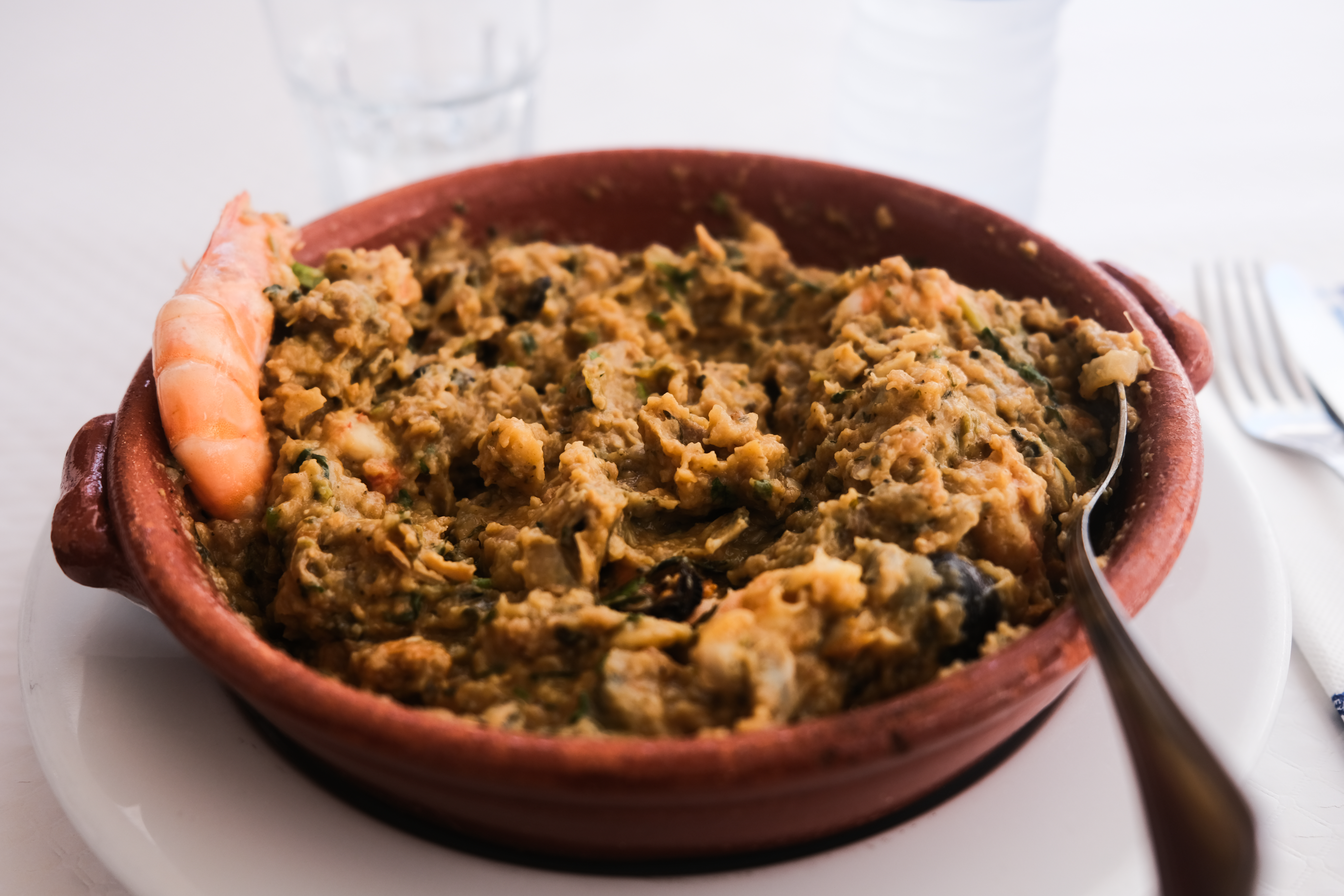 Lunch plate with seafood