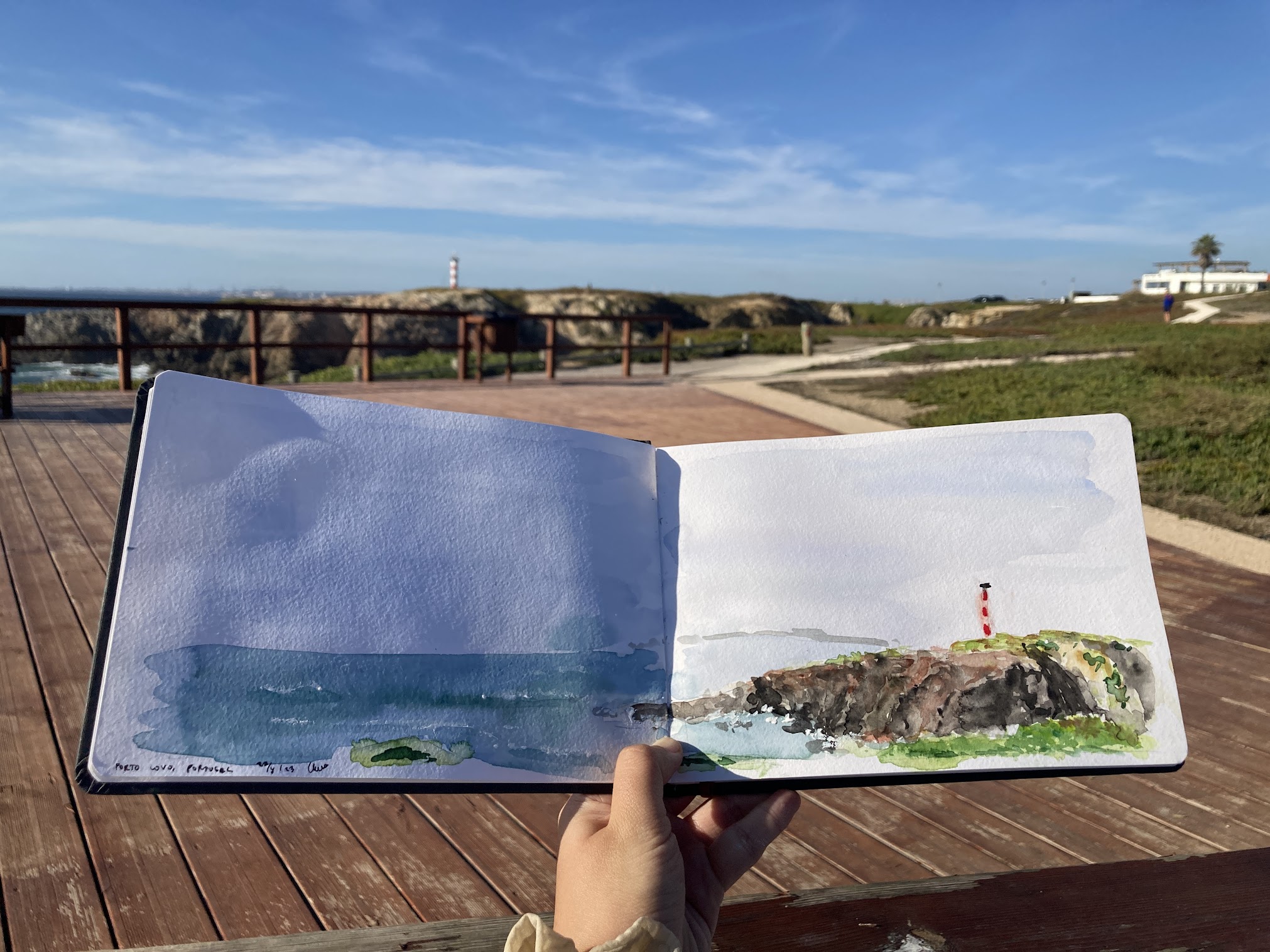 Sketch of Porto Covo lighthouse