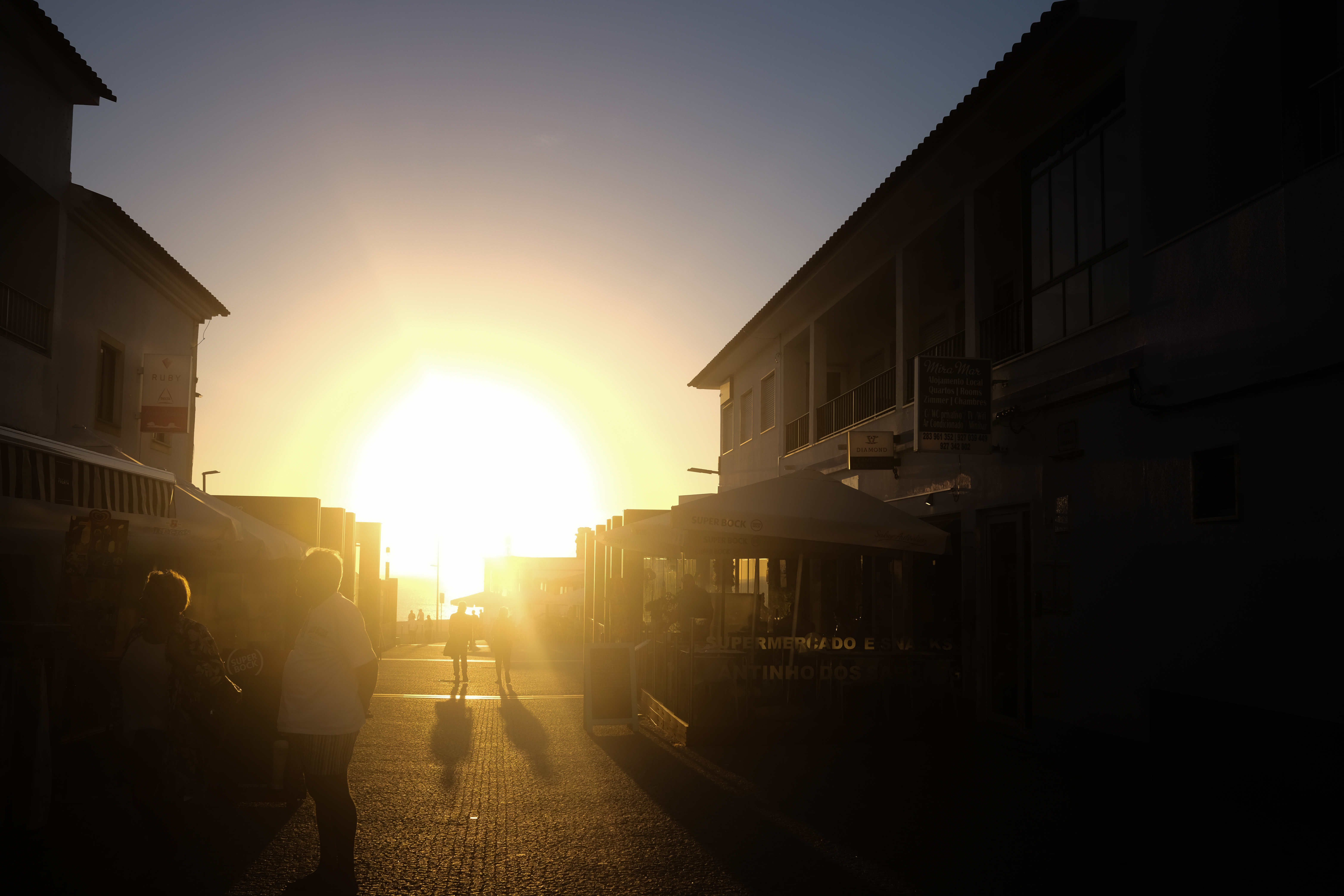 Evening view of Zambujeira do Mar