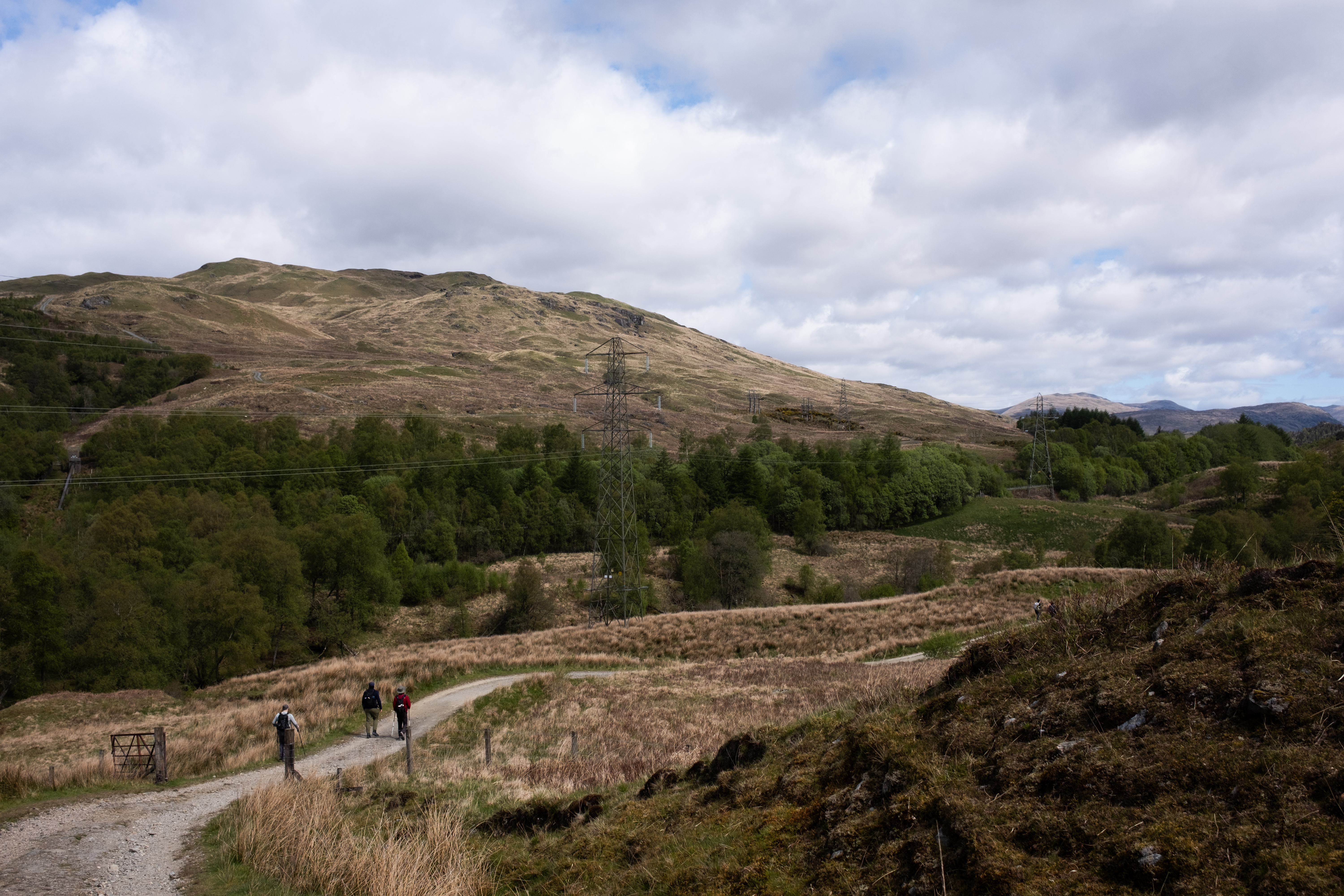 Hikers heading to Crianlarich