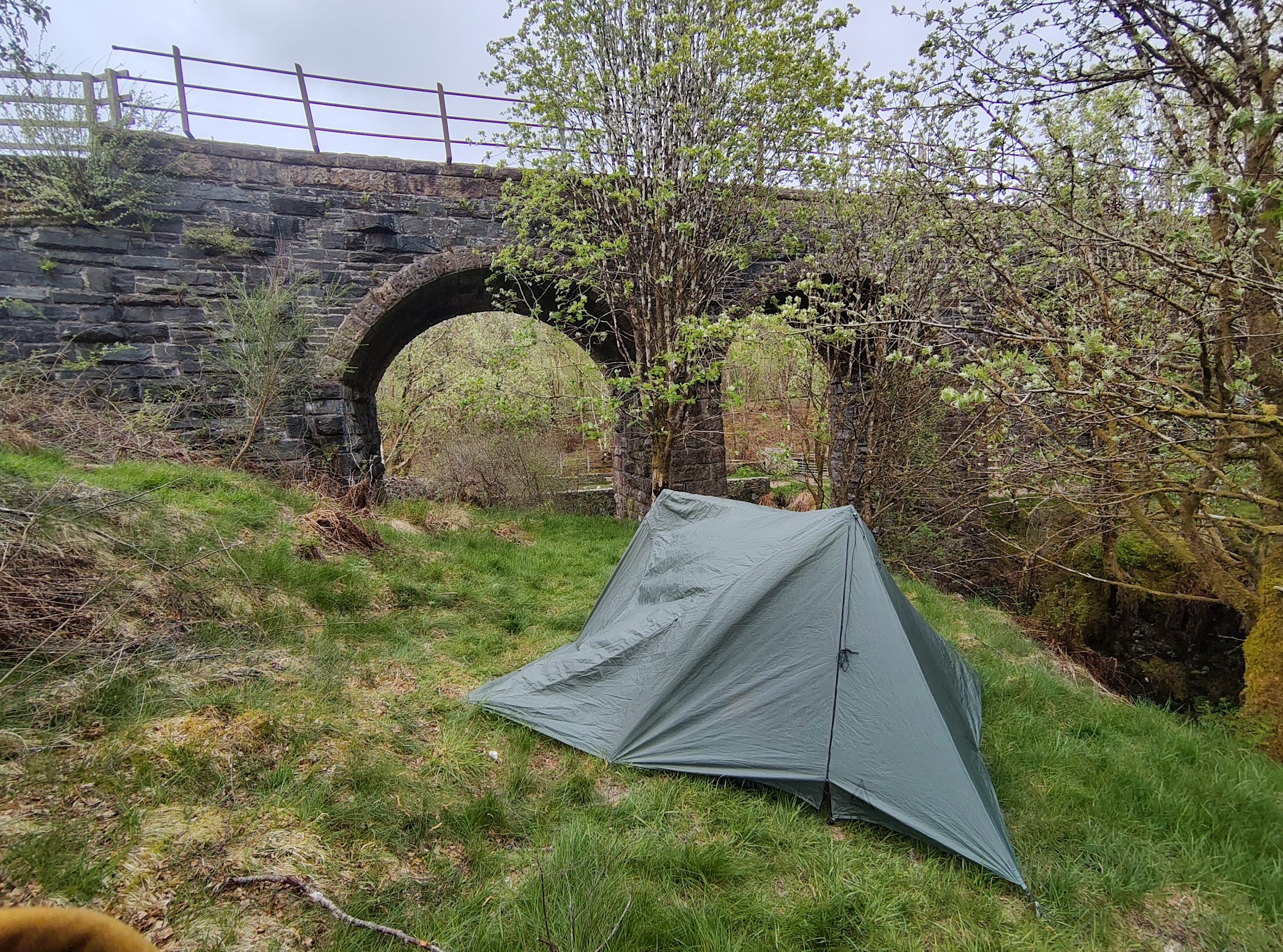 Tent under the bridge
