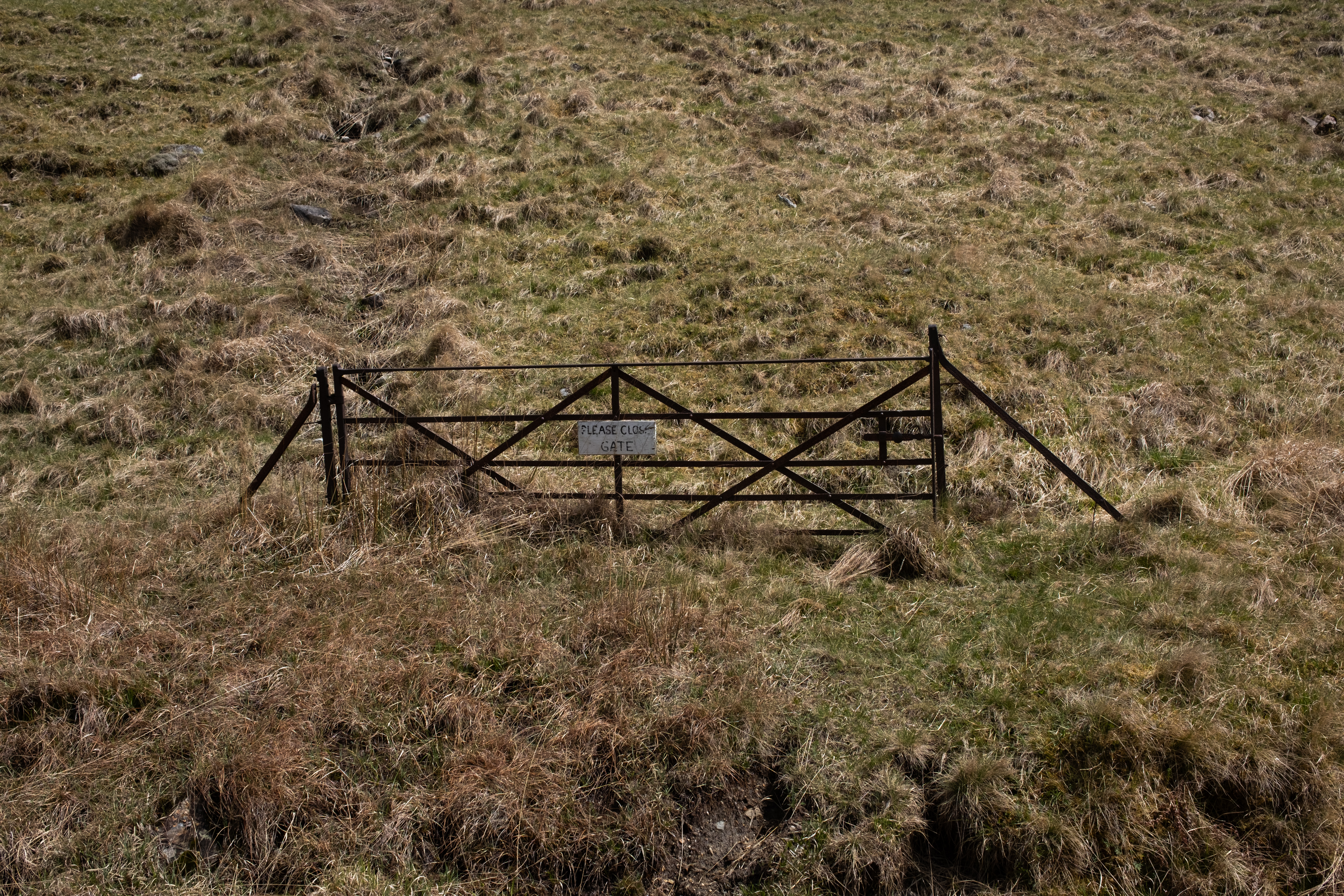 Please close the gate - probably the funniest thing we saw on the trail